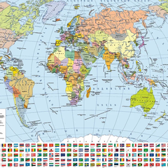 30795 Фотообои Ortograf Карты мира