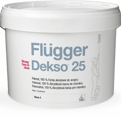 98053 Краска Flugger Dekso 25 для стен, для влажных помещений 0.75 л